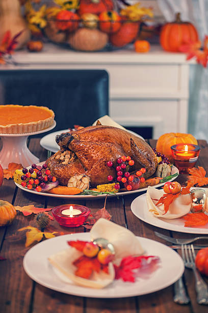 istock Roasted Thanksgiving Turkey with Side Dishes 601131710