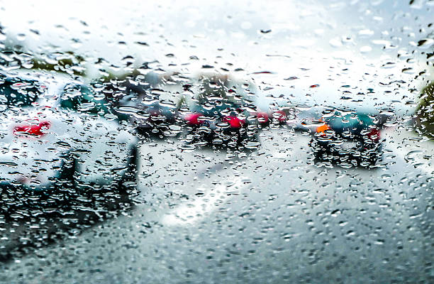 istock Driving in the rain on the highway 601134446