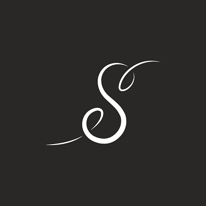 Letter S mockup logo, templete design lettering tattoo or business card