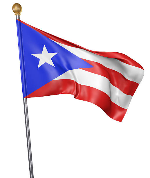 istock National flag for Puerto Rico isolated on white background 601138190