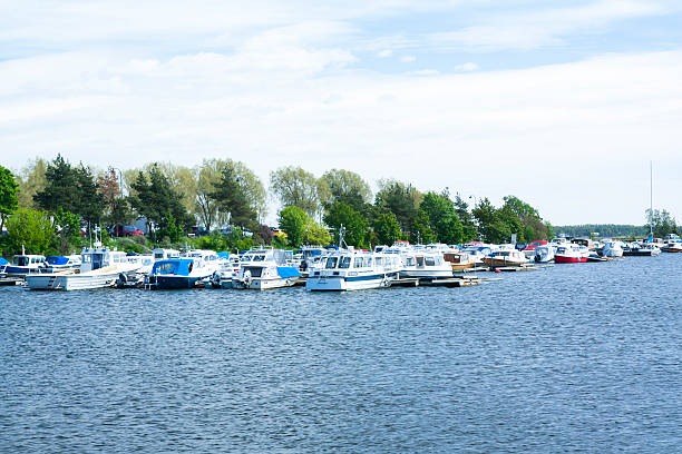 istock Sailboat harbor at summer day 601140646