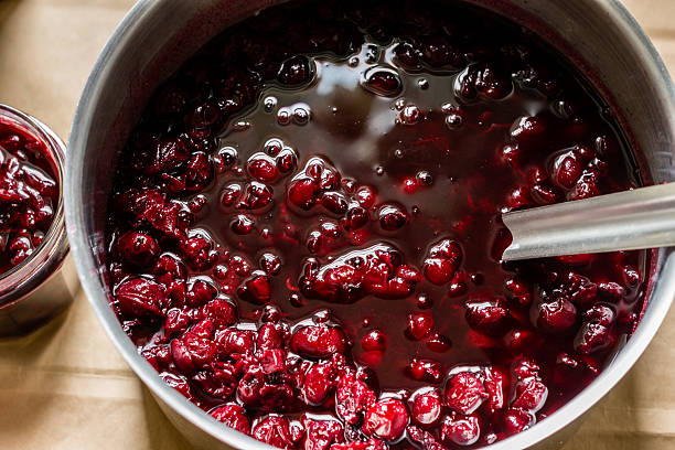istock Cooked homemade cherry jam in the bowl 601142110