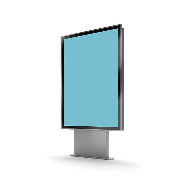 istock Black vertical turned monitor mockup white background. 601143872