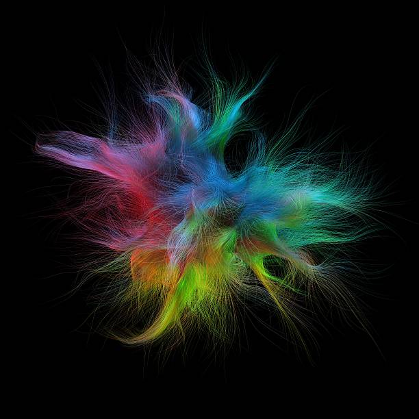 istock magical hairs. colorful lines, turbulenced lines version. 601146112