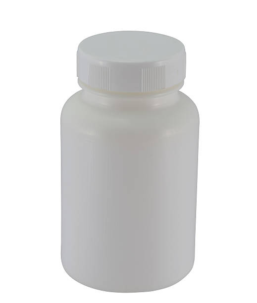 istock Blank medicine bottle on white background 601151216