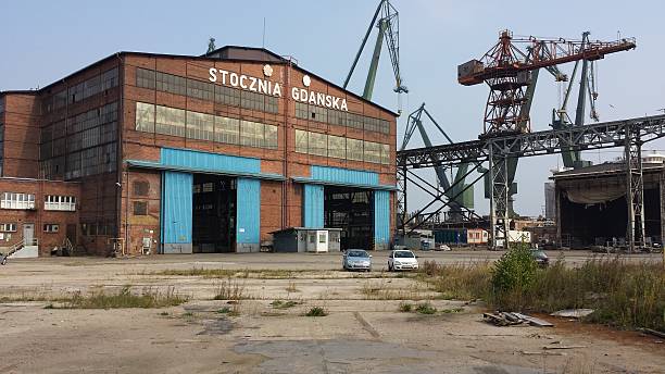 Gdansk Shipyard, Poland Gdansk, Poland - September 10, 2016: Gdansk Shipyard. "Solidarity". Historical place of Polish workers' strike in August 1980, under the leadership of Lech Walesa. solidarity labor union stock pictures, royalty-free photos & images