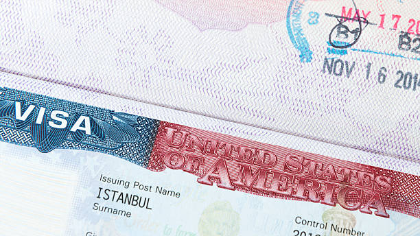 istock USA visa in passport 601155336