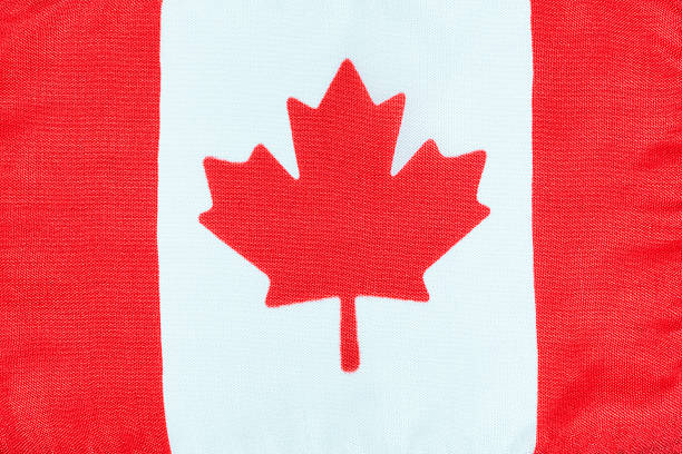 istock Canadian flag made of cloth 601362830