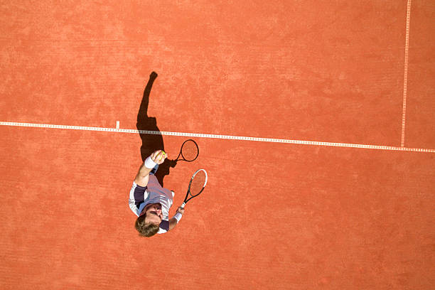 istock Top view of tennis player 601364540
