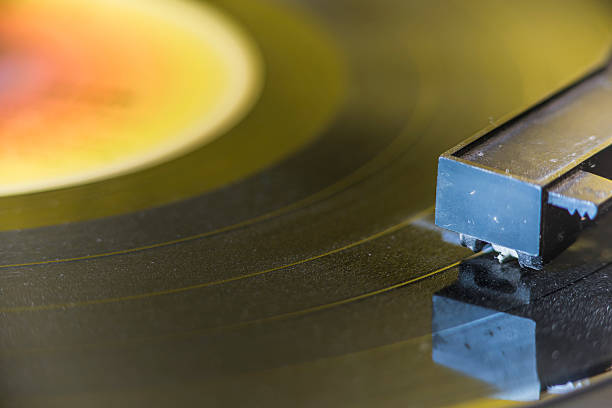 istock Closeup of old and dusty vinyl record player 601367926
