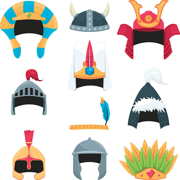 ilustraciones, imágenes clip art, dibujos animados e iconos de stock de cascos de guerrero - guerrero azteca
