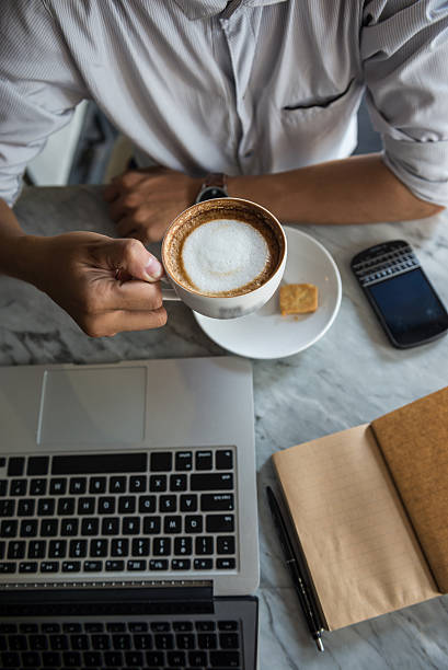 istock Having hot coffee in the morning to begin new working-day 601368670