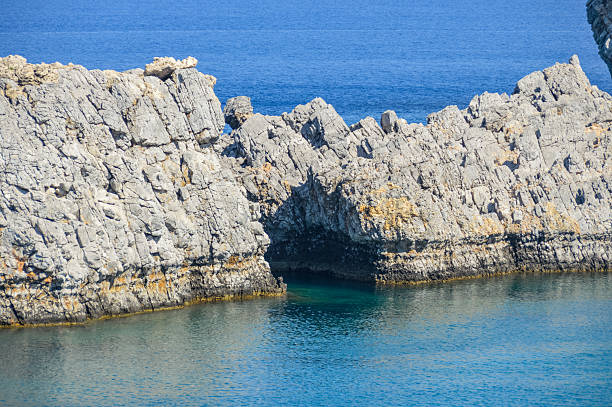 istock Beautiful ocean coastline in Greece 601370054