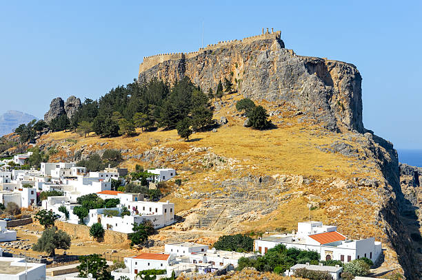 istock Lindos town and Acropolis - Rhodes, Greece 601370348