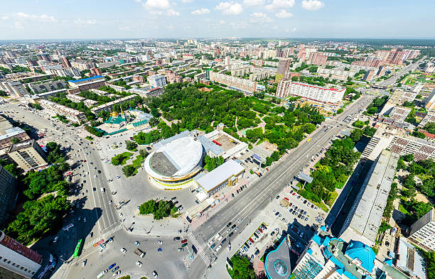 istock Aerial city view. Urban landscape. Copter shot. Panoramic image. 601370582