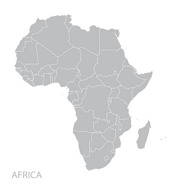 Africa map Africa map. vector libya map stock illustrations