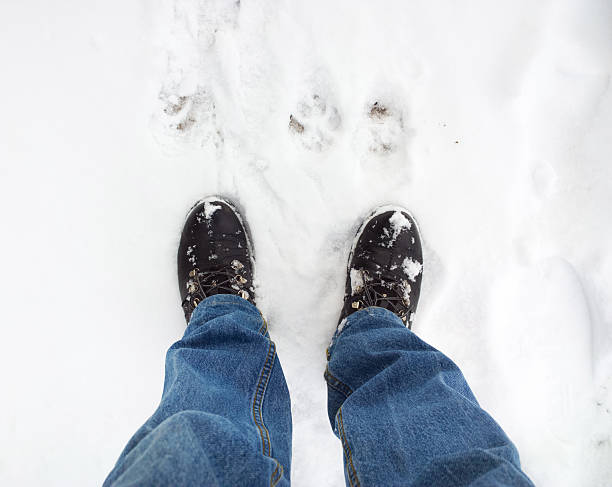 istock Feet in the snow. 601371352