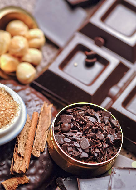 istock Assortment of chocolate and spices closeup 601374980