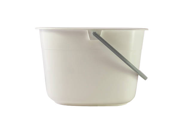 istock White plastic bucket for products isolated on white background. 601375032