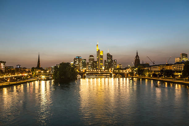 istock Skyline of Frankfurt, Germany by night 601375456