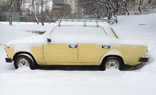 istock Car in the snow. 601375646