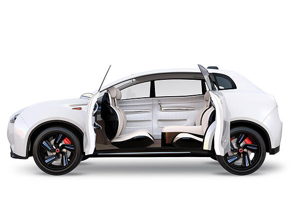 istock Side view of electric SUV concept car 601378496