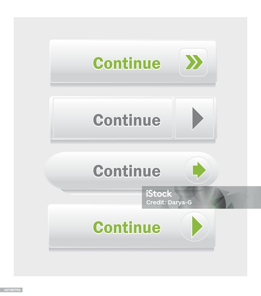 Continue Button Stock Illustration - Download Image Now - Arts Culture ...