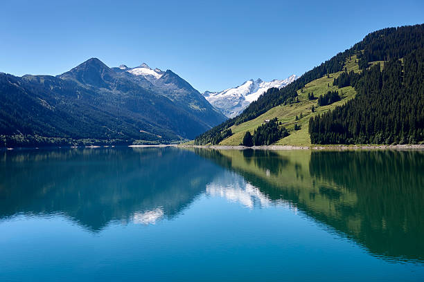 Dam lake in the austrian alps, national park \