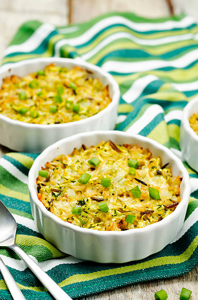 istock Brown and wild rice zucchini casserole 601381978