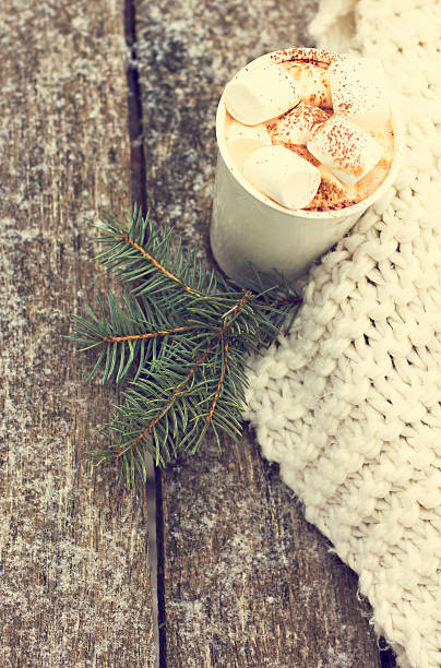 istock Cup of warm cocoa with marshmallows 601384420