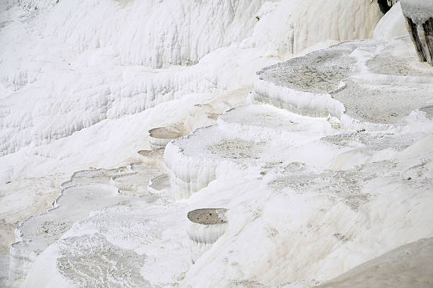 Travertines dried pools stock photo