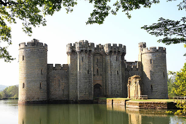 Bodiam Castle Robertsbridge, UK, April 23, 2011 : Bodiam Castle in East Sussex is a ruin of a 14th century medieval castle  circa 14th century photos stock pictures, royalty-free photos & images