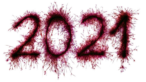 istock Sparkling red New Year 2021 601386904