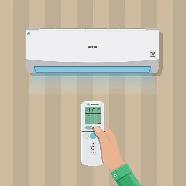 Vector illustration of Air conditioner system