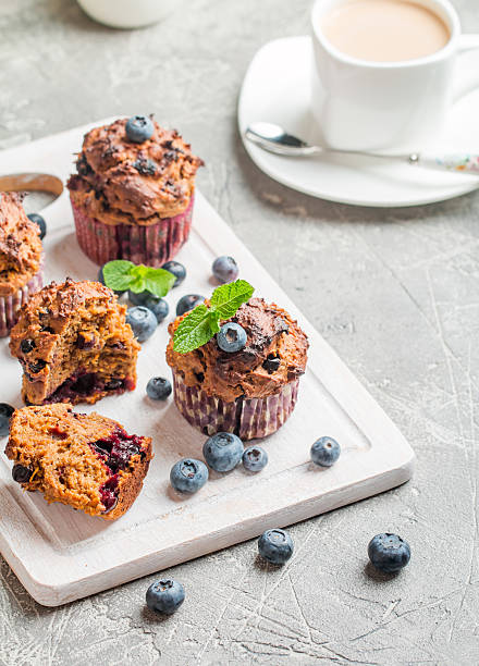 istock Carrot muffins with blueberrie 601389052