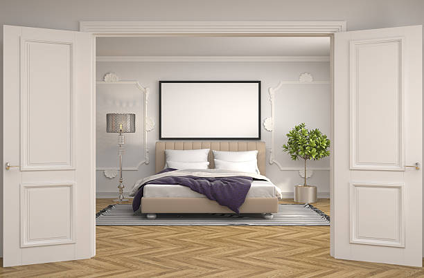 istock mock up poster frame in interior background. 3D Illustration 601393776