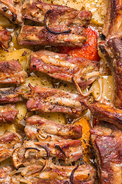 istock Grilled sliced barbecue pork ribs 601394310