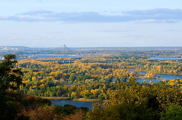 istock Kiev bridges and islands at autumn 601397866