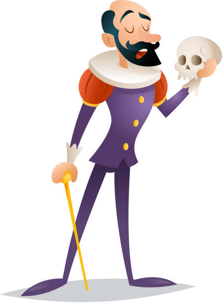 Tragic Actor Theater Stage Man Medieval Suit Retro Cartoon Character Stock  Illustration - Download Image Now - iStock