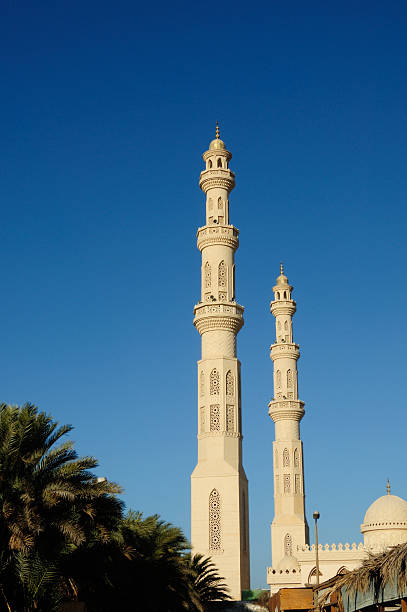 istock Tower minaret against a bright blue sky, Alexandria, Egypt 601399948