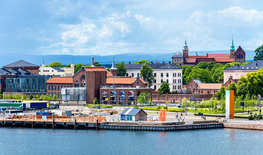 Buildings at the waterfront in Oslo, Norway