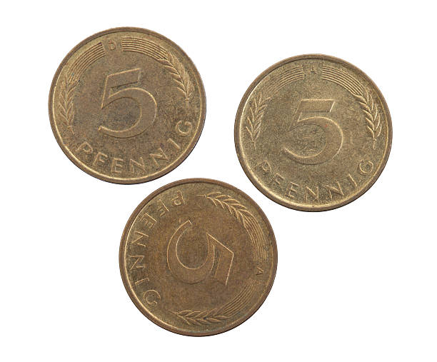 istock Five Pfennig coins Germany, isolated 601897458