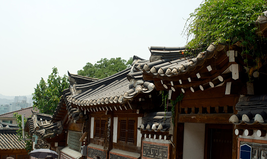 Bukchon Hanok village in summer in Seoul, Korea