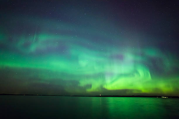 istock Northern lights over lake in finland 601902342