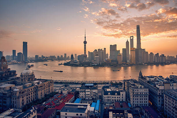 istock Shanghai  Skyline at Sunrise 601908548