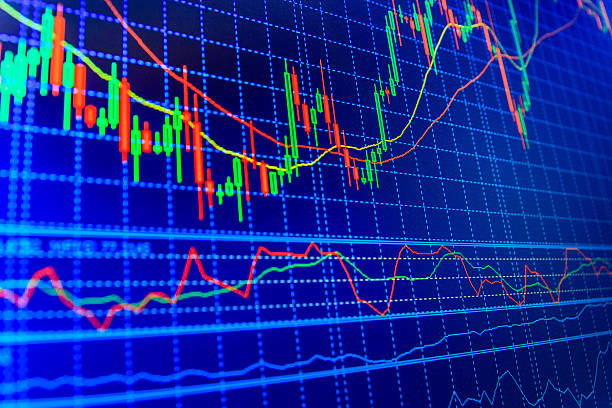istock Stock market graph and bar chart price display 601915554