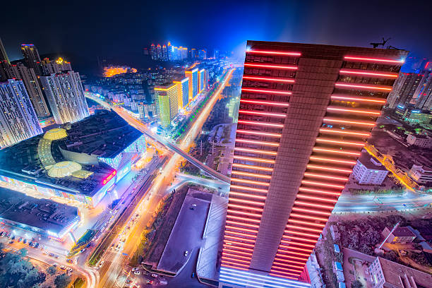 istock The night bird view of Dalian High Tech Area.tif 601916054