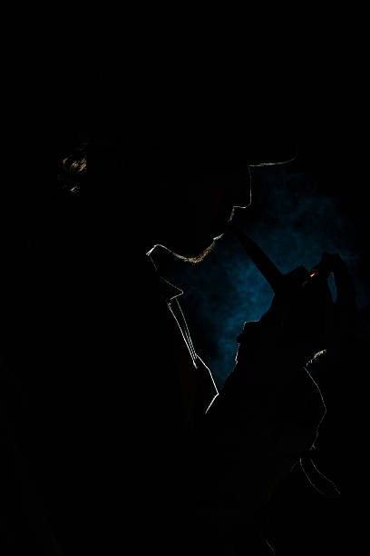 istock Mysterious man retro portrait 601916554