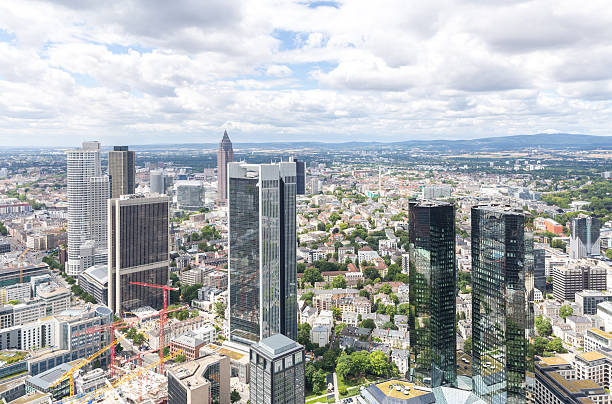 istock Frankfurt Germany aerial view 601924422