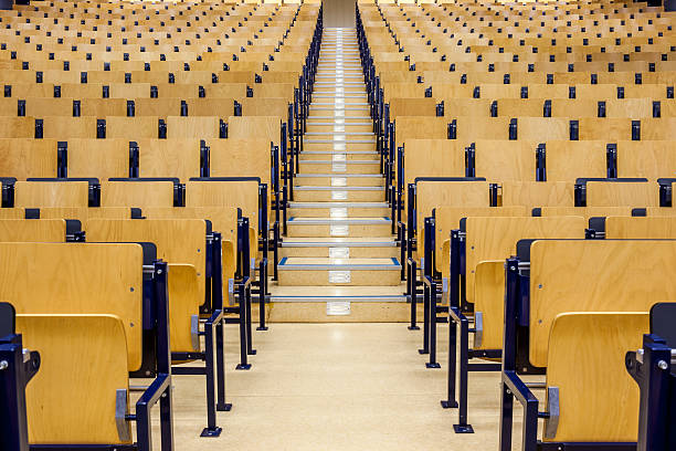 auditório whit escadas - lecture hall auditorium university empty - fotografias e filmes do acervo